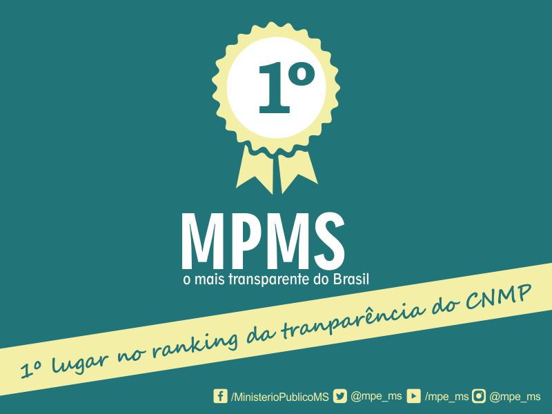 Portal da Transparência do MPMS recebe avaliação de excelência pelo CNMP
